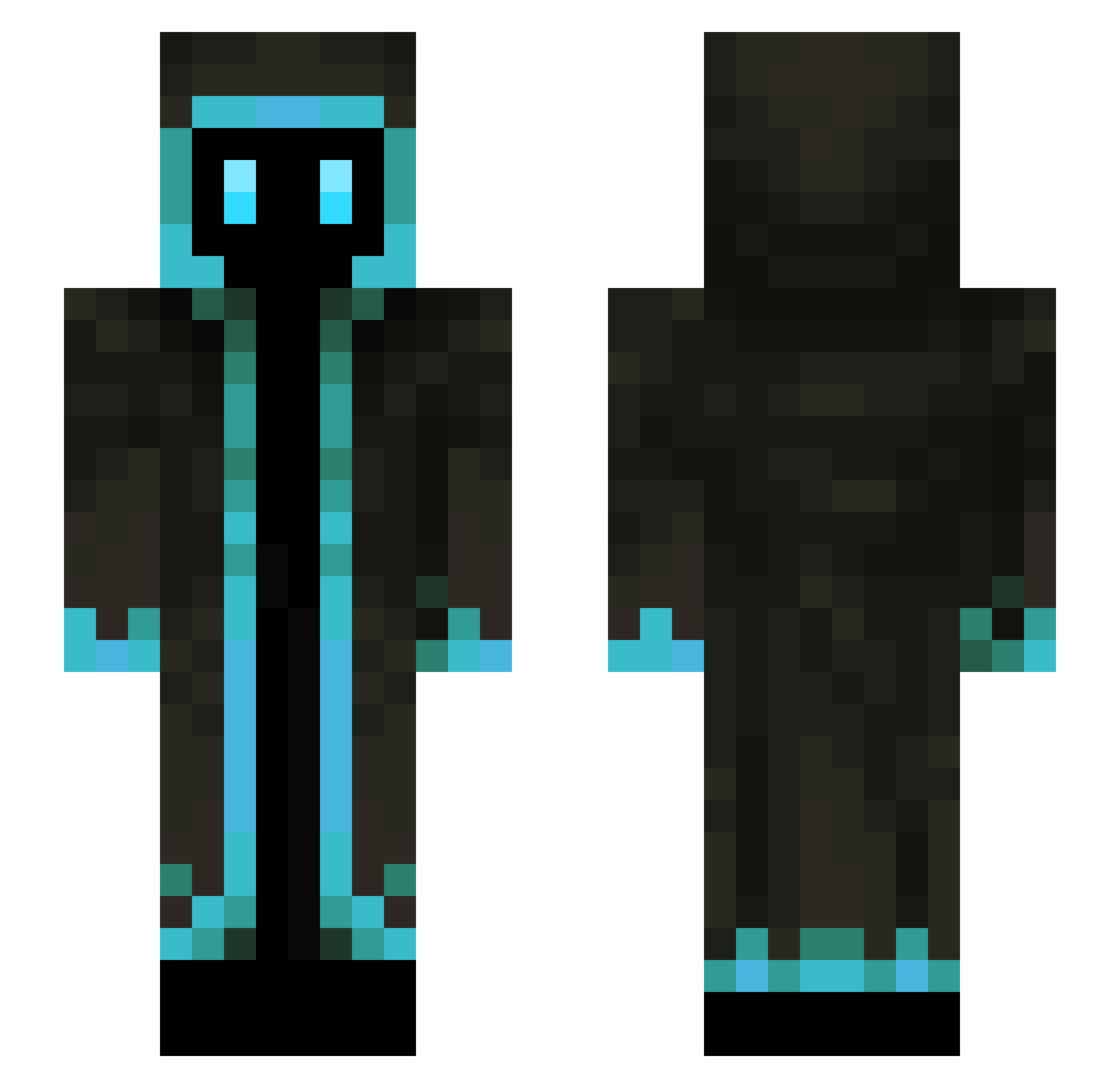 llODYNll Minecraft skin, front and back view