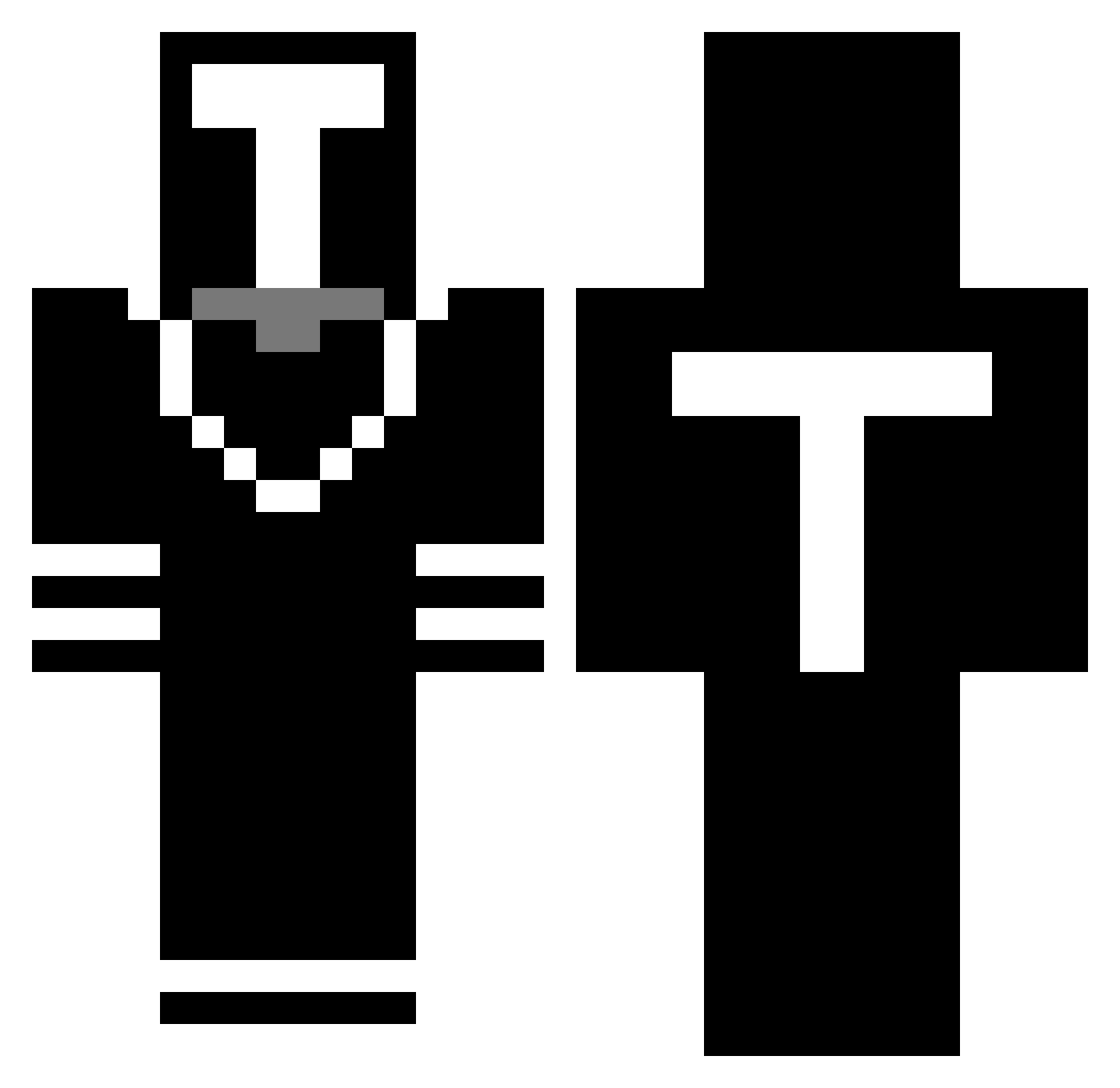Typiaczek Minecraft skin, front and back view