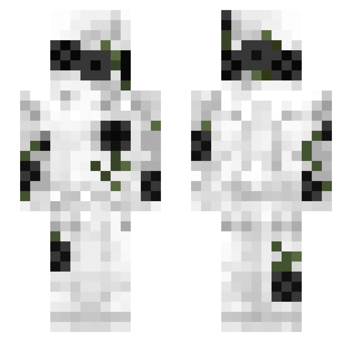 Kitsune_131 Minecraft skin, front and back view