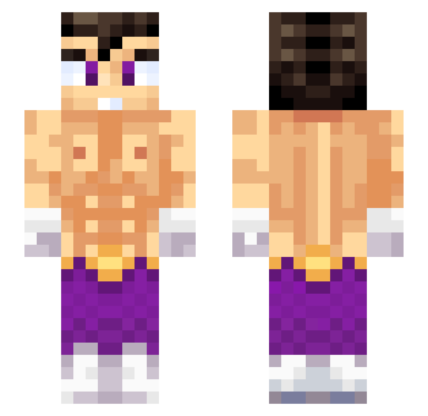 nicote708 Minecraft skin, front and back view