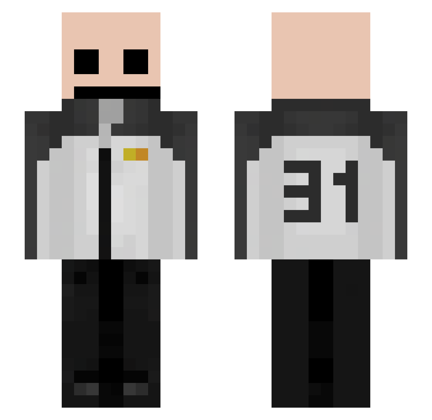 Brand0256 Minecraft skin, front and back view