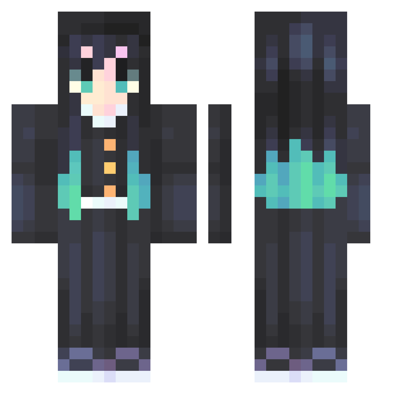 flyingDr0pkick Minecraft skin, front and back view