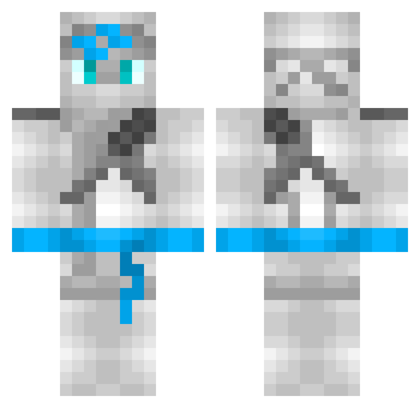 Walter_10i Minecraft skin, front and back view