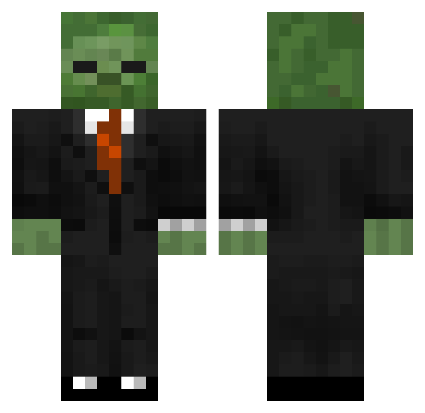 RenHaiLC Minecraft skin, front and back view