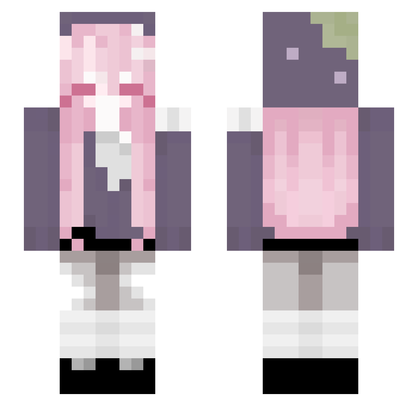 Daydreamer4759o Minecraft skin, front and back view