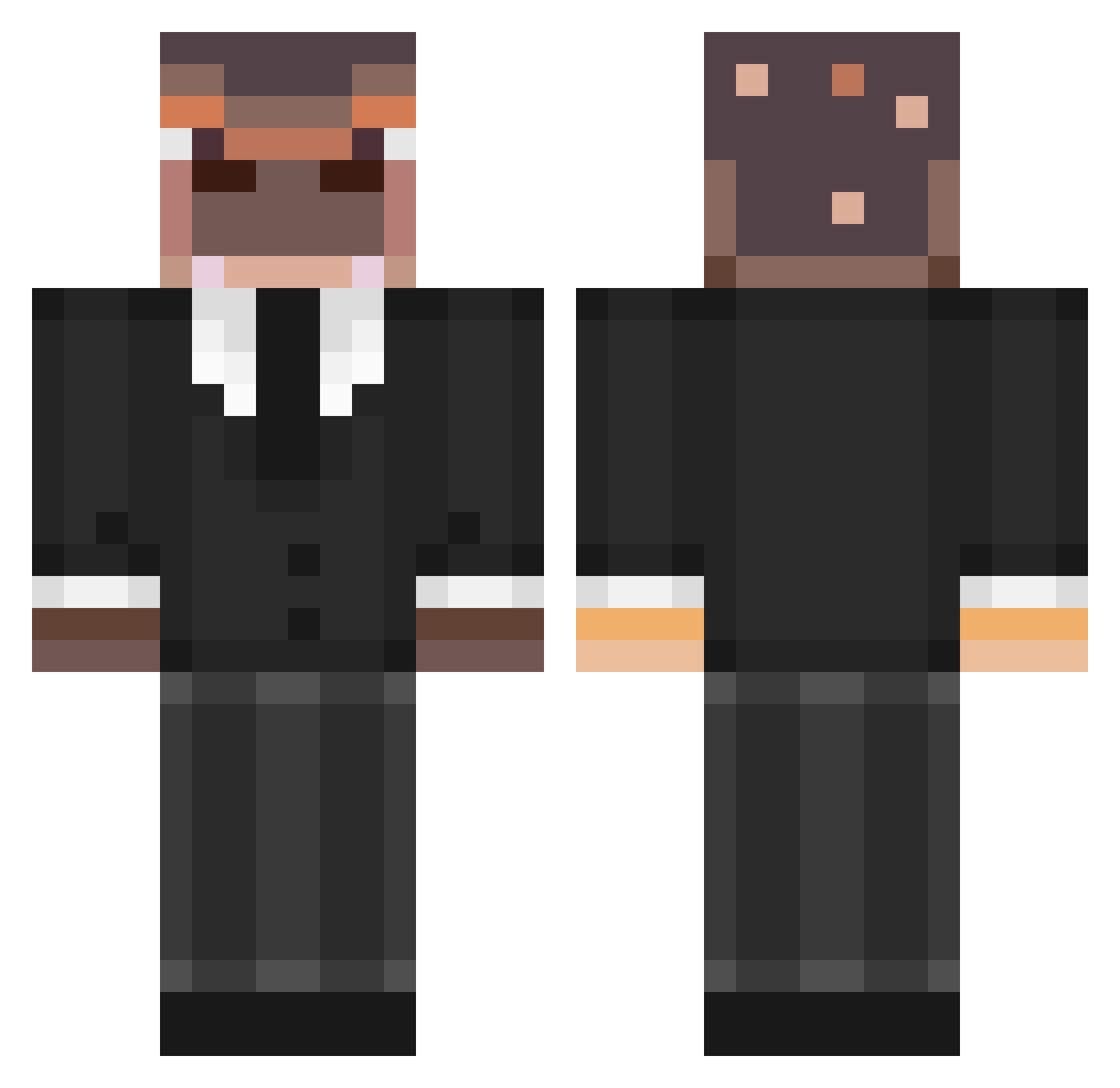 Joelsitu Minecraft skin, front and back view