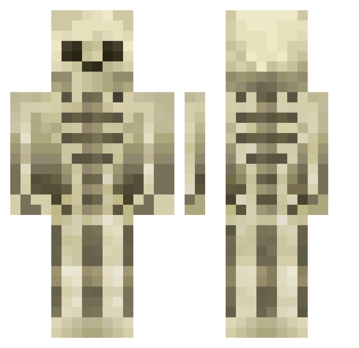 Shwardzy Minecraft skin, front and back view
