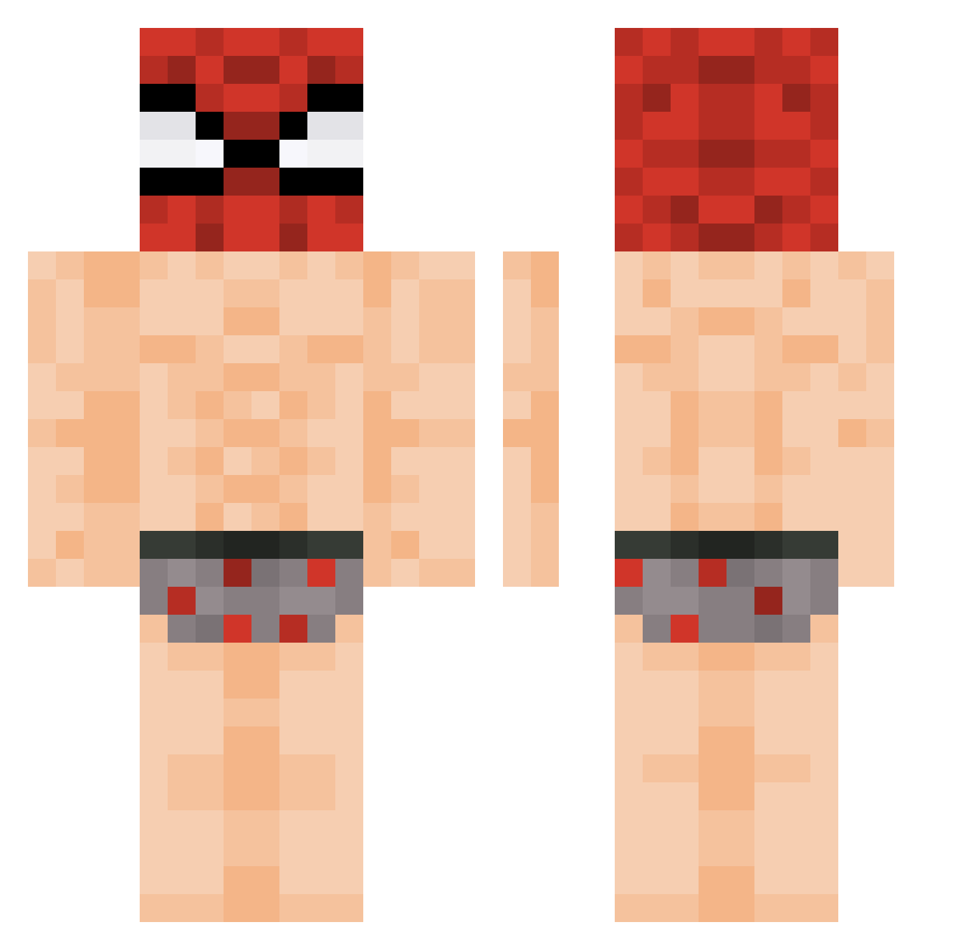 AGiova28 Minecraft skin, front and back view