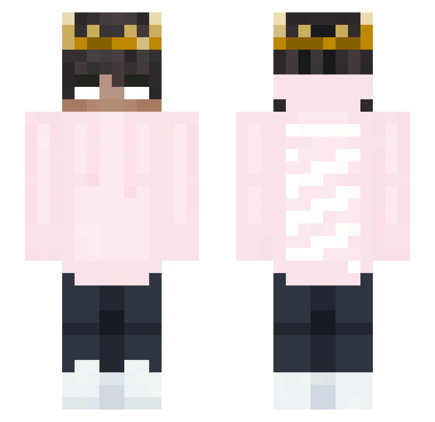 Setd Minecraft skin, front and back view