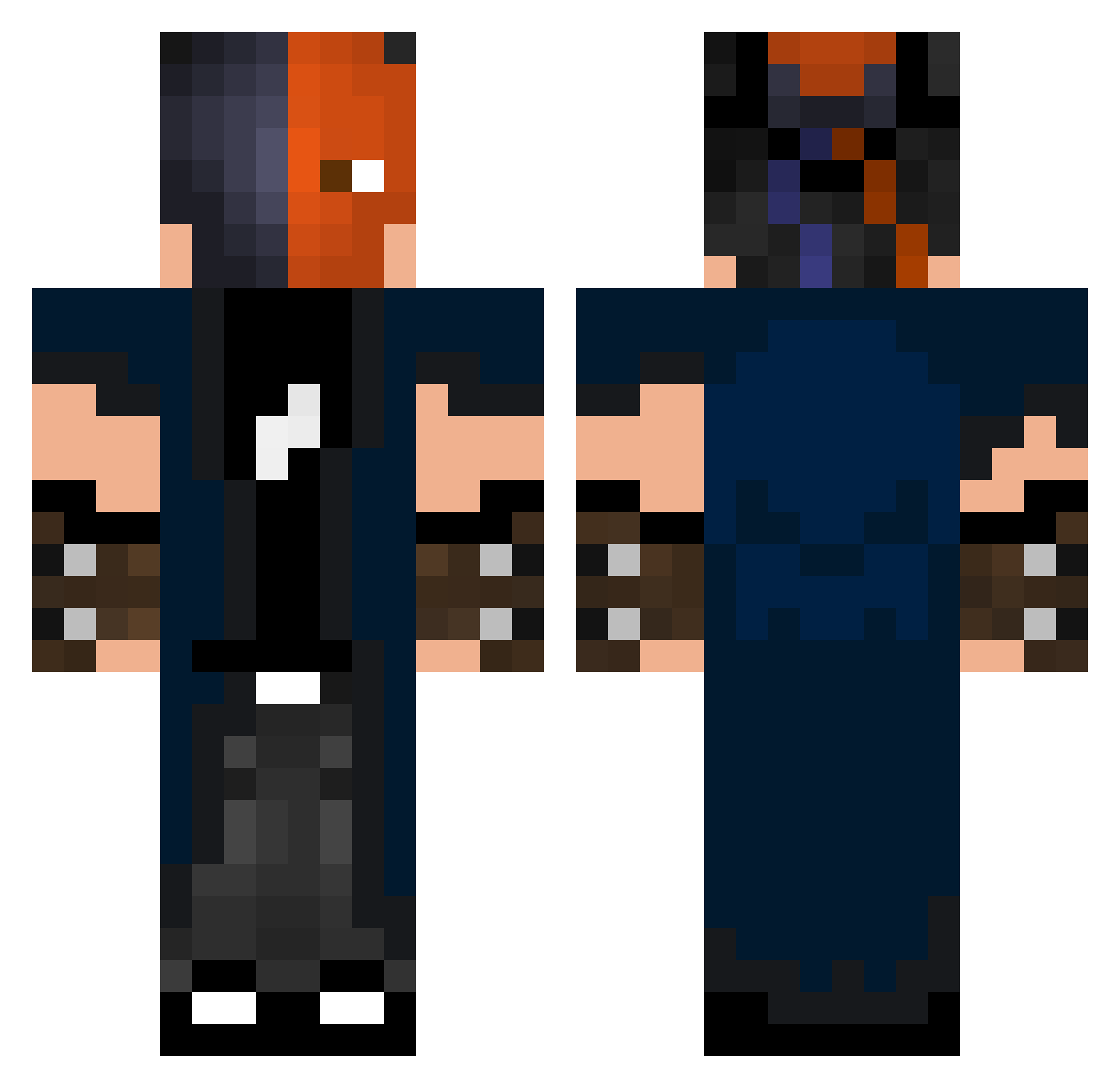 Itadoky Minecraft skin, front and back view