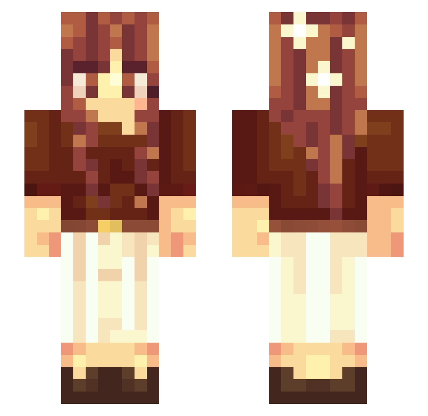 PoisonKinokon Minecraft skin, front and back view