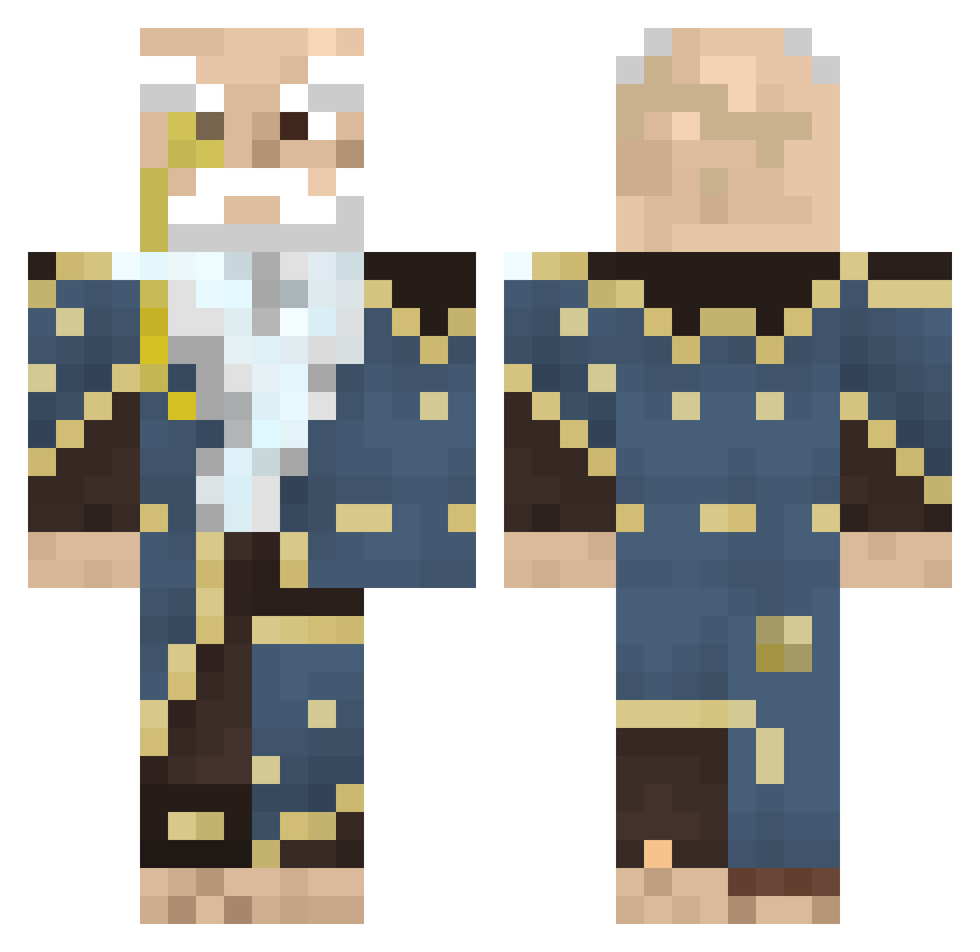 OschiCool Minecraft skin, front and back view