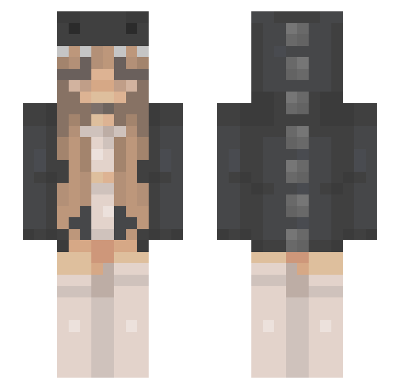 r0o8 Minecraft skin, front and back view