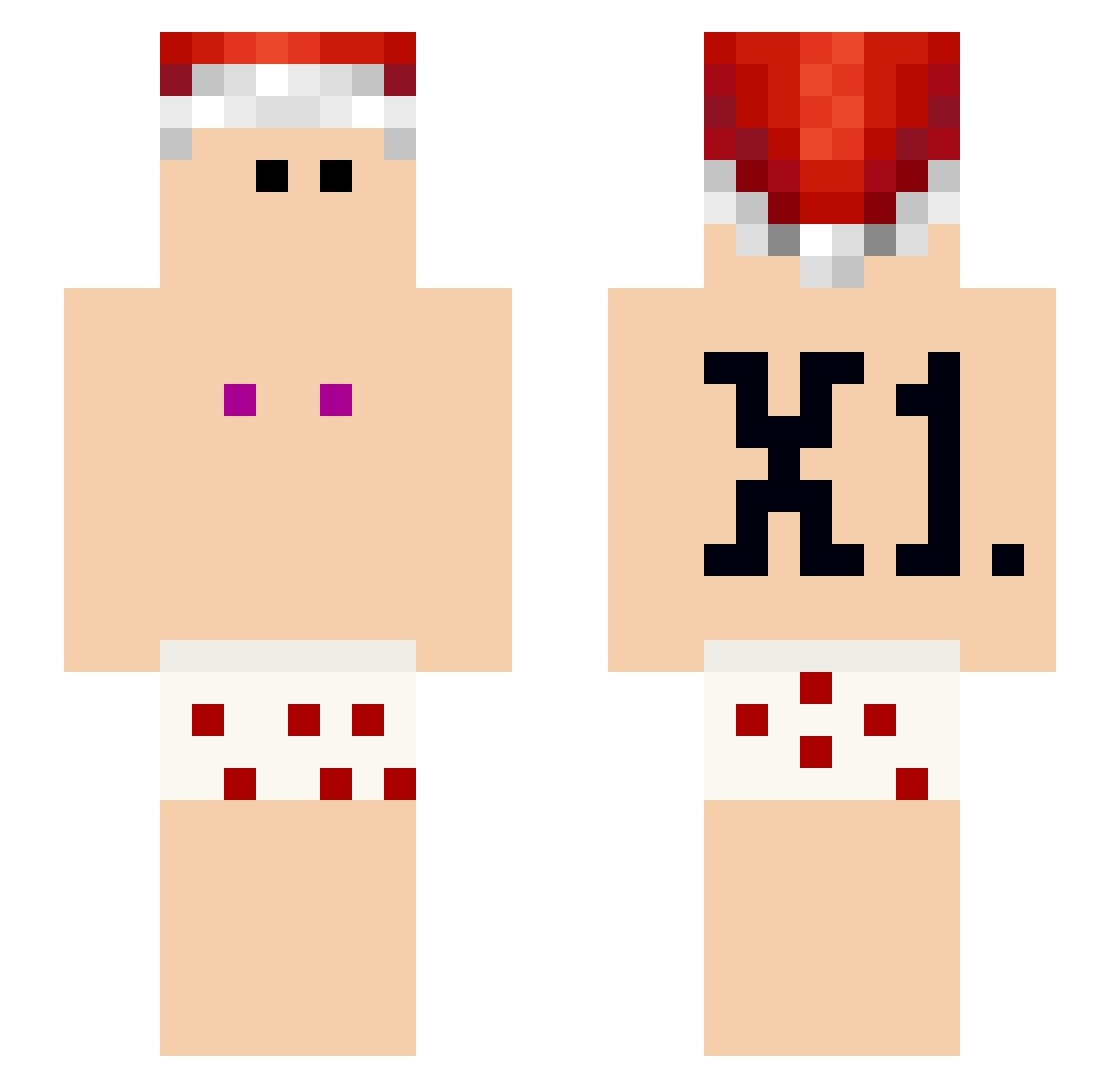 arbx_1 Minecraft skin, front and back view