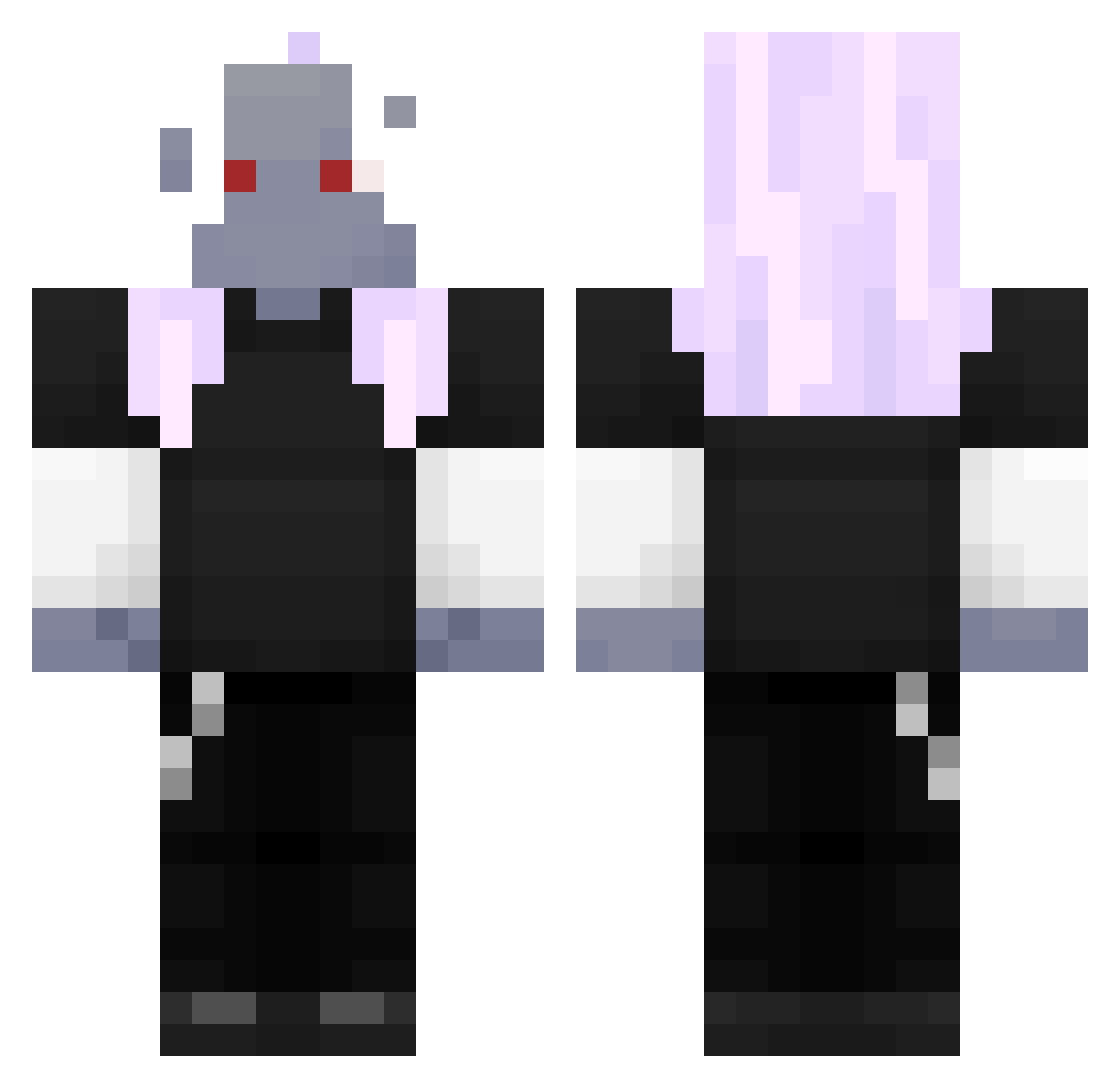 KnightLight7 Minecraft skin, front and back view