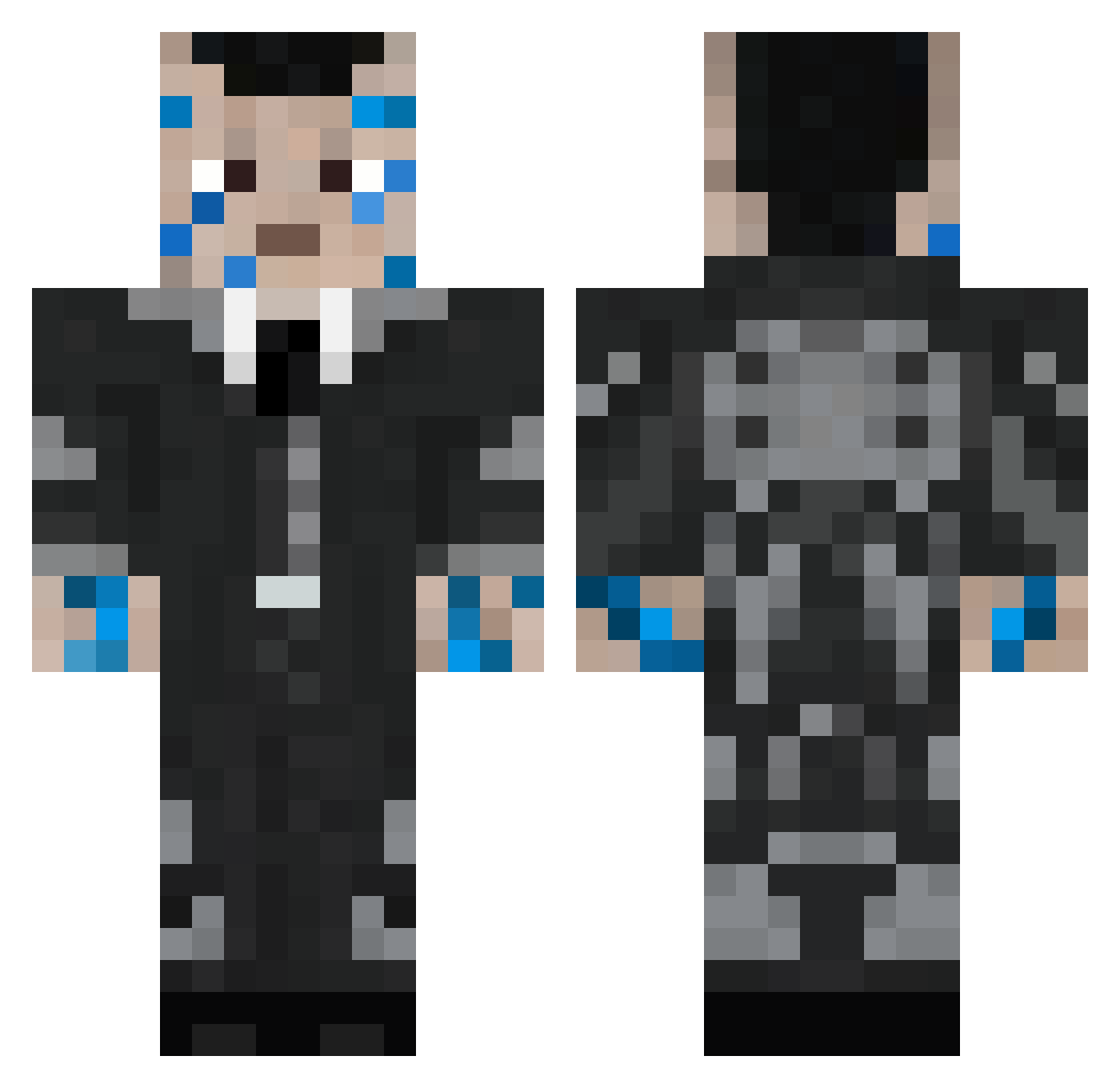 WayFunnier Minecraft skin, front and back view