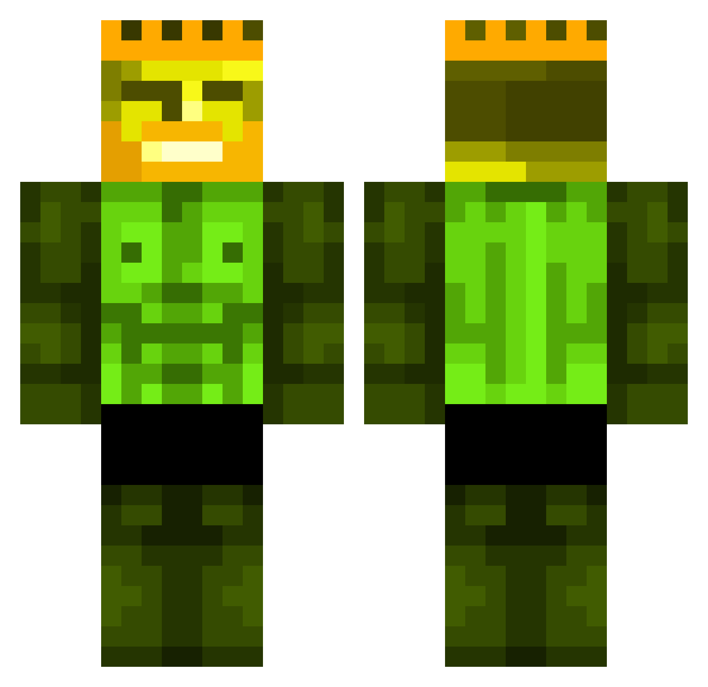 tmytmm Minecraft skin, front and back view