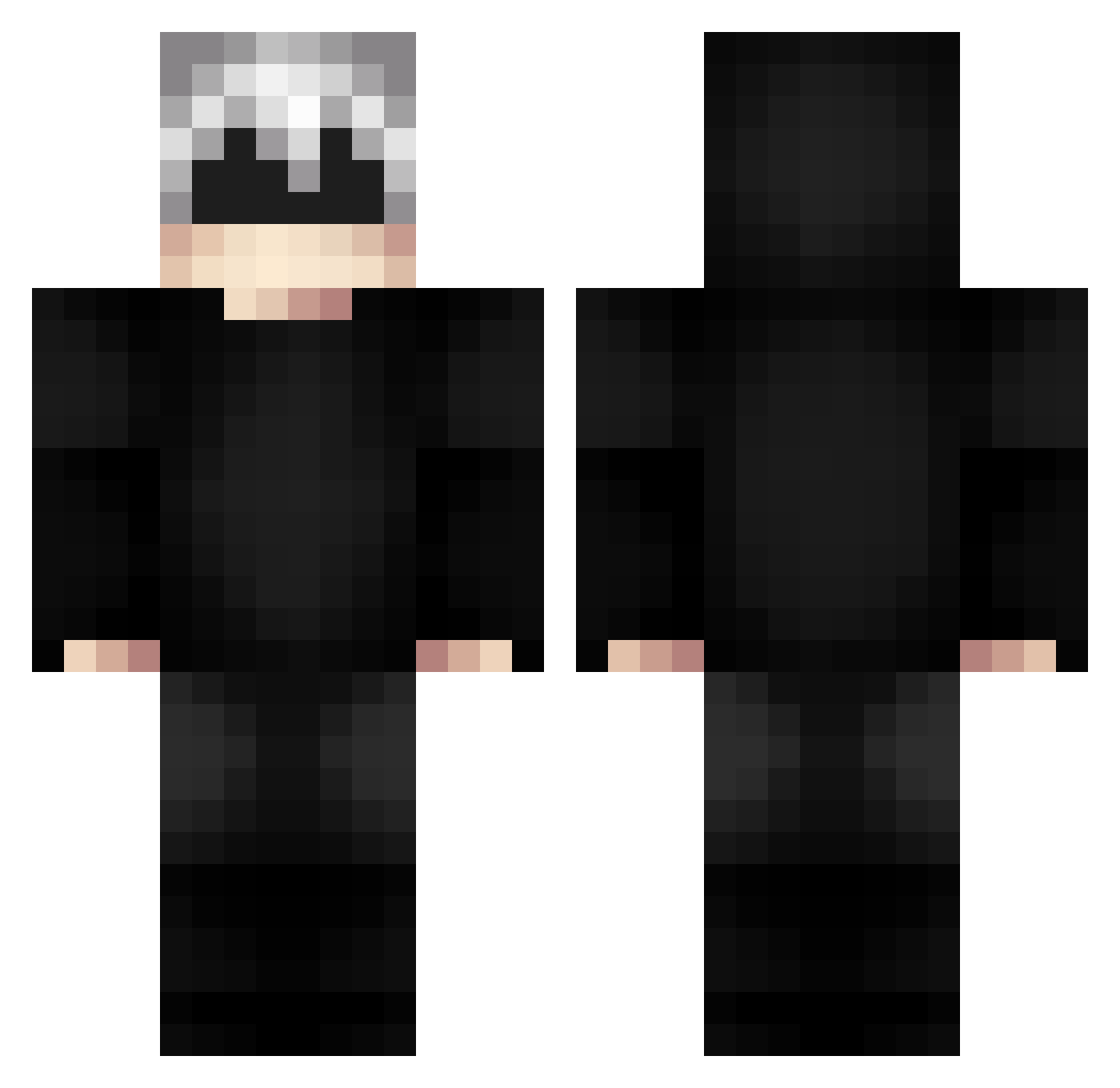 Thiannas Minecraft skin, front and back view