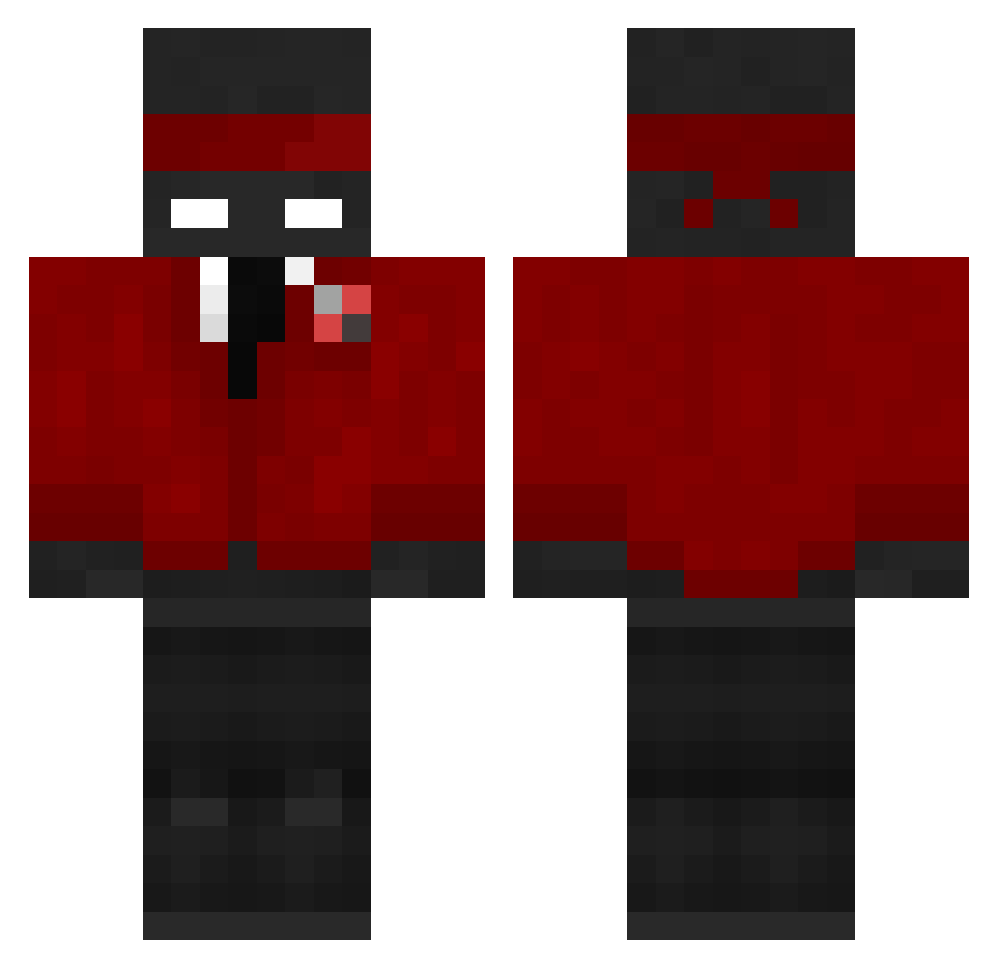 Doric Minecraft skin, front and back view