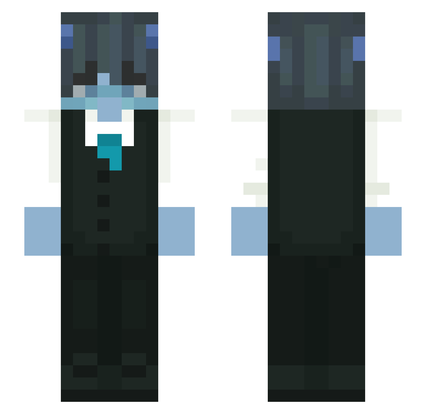HeavenlyGonzo Minecraft skin, front and back view