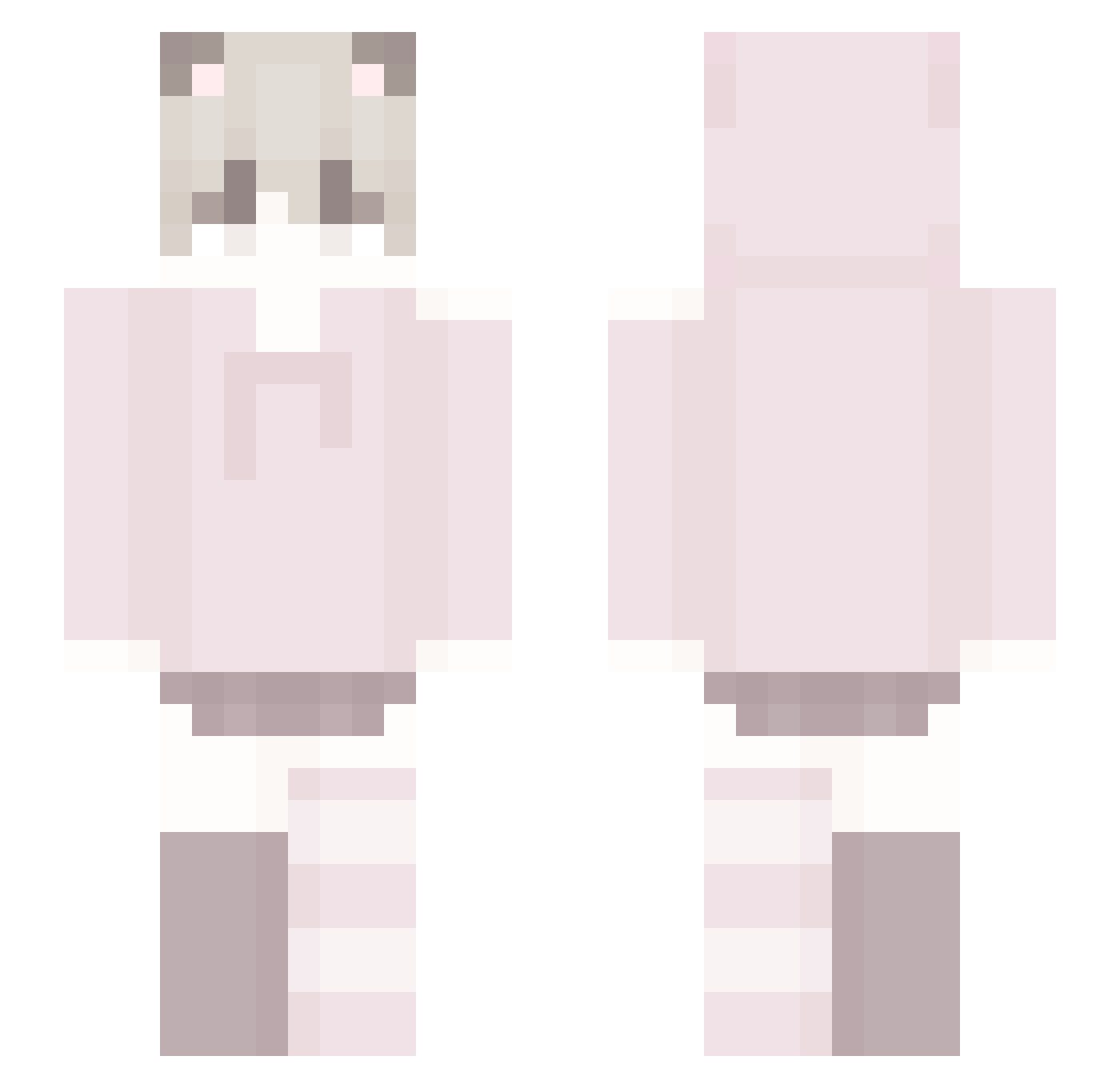 teplOota Minecraft skin, front and back view