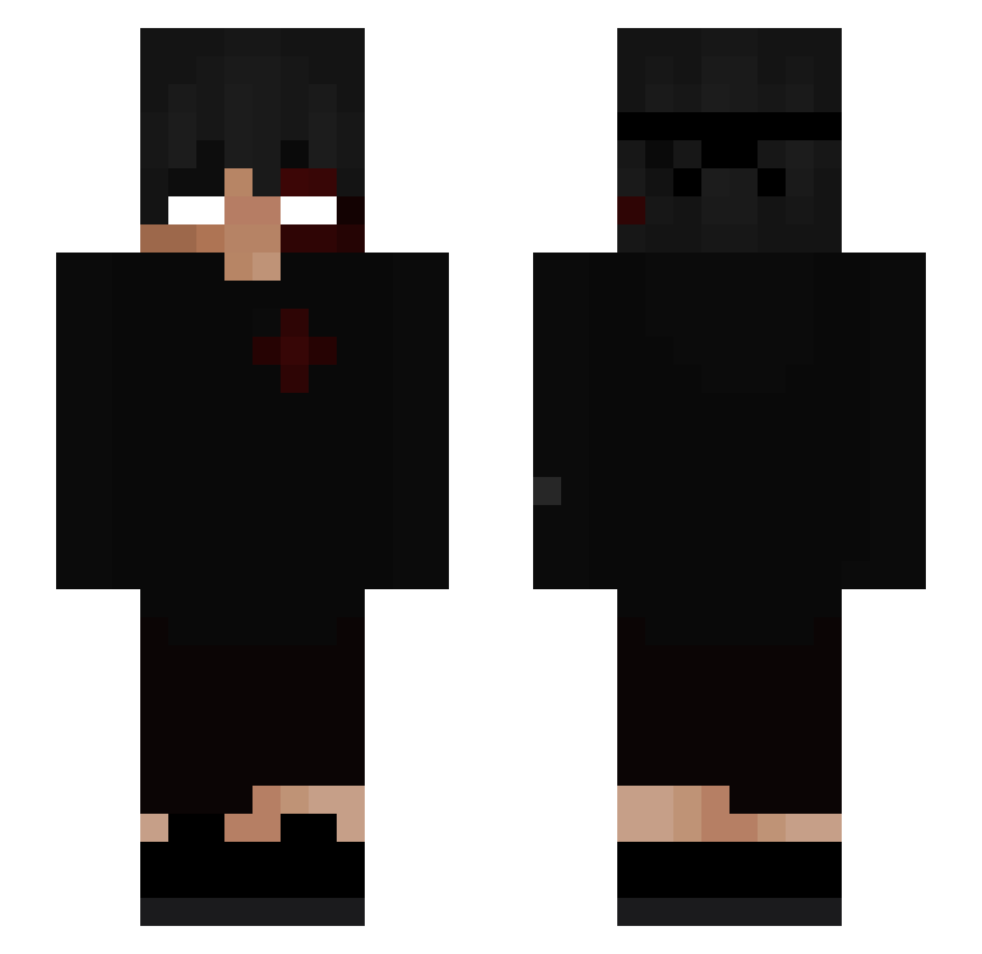 Sugosa Minecraft skin, front and back view