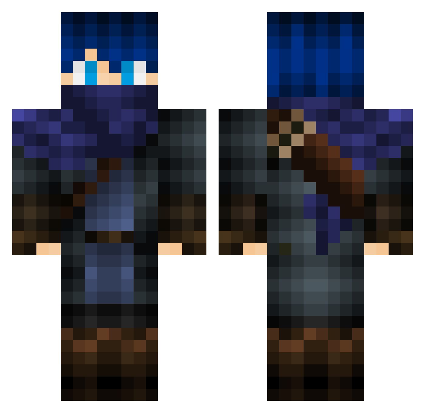 ilyPearl Minecraft skin, front and back view