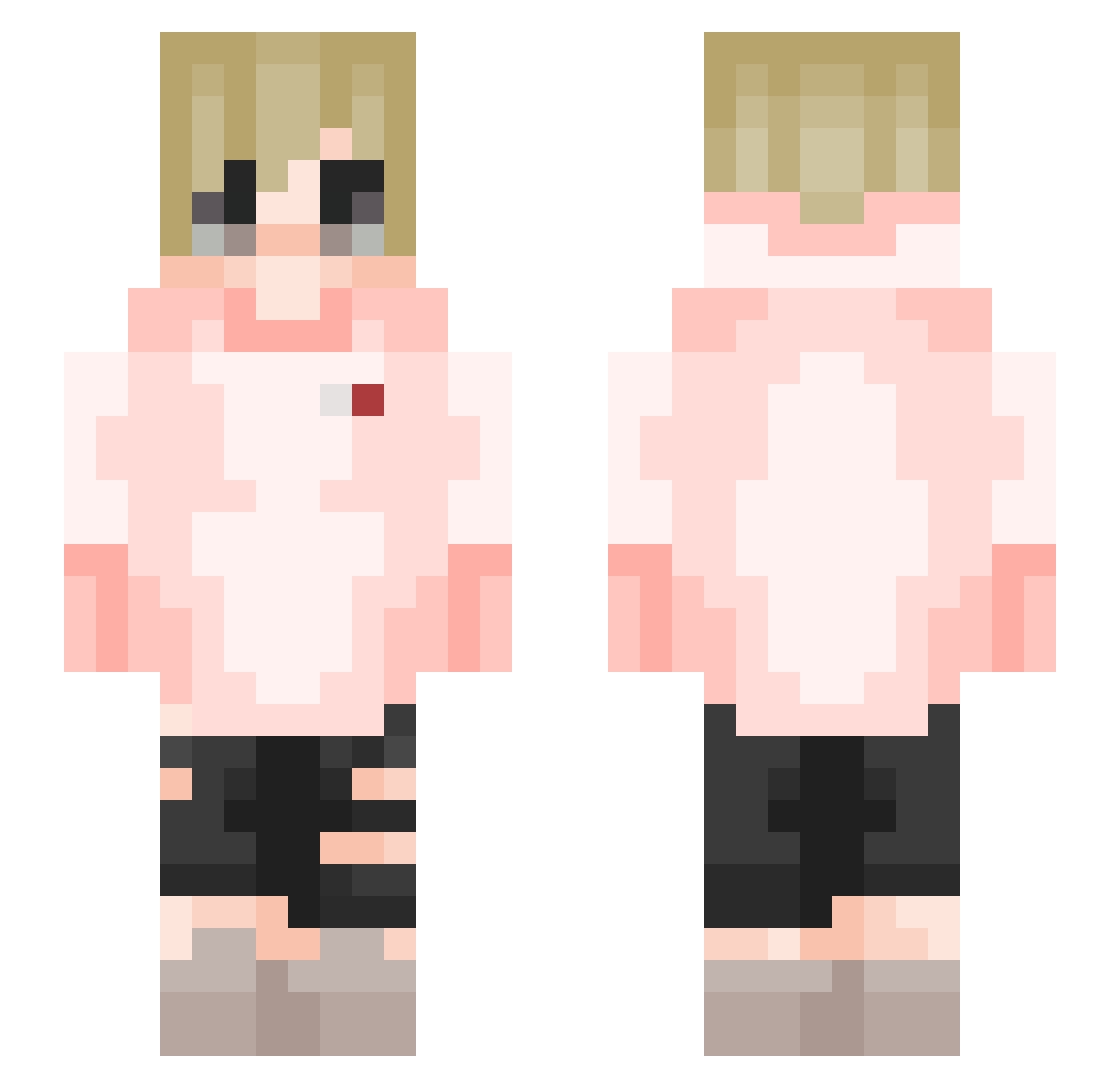 utus Minecraft skin, front and back view