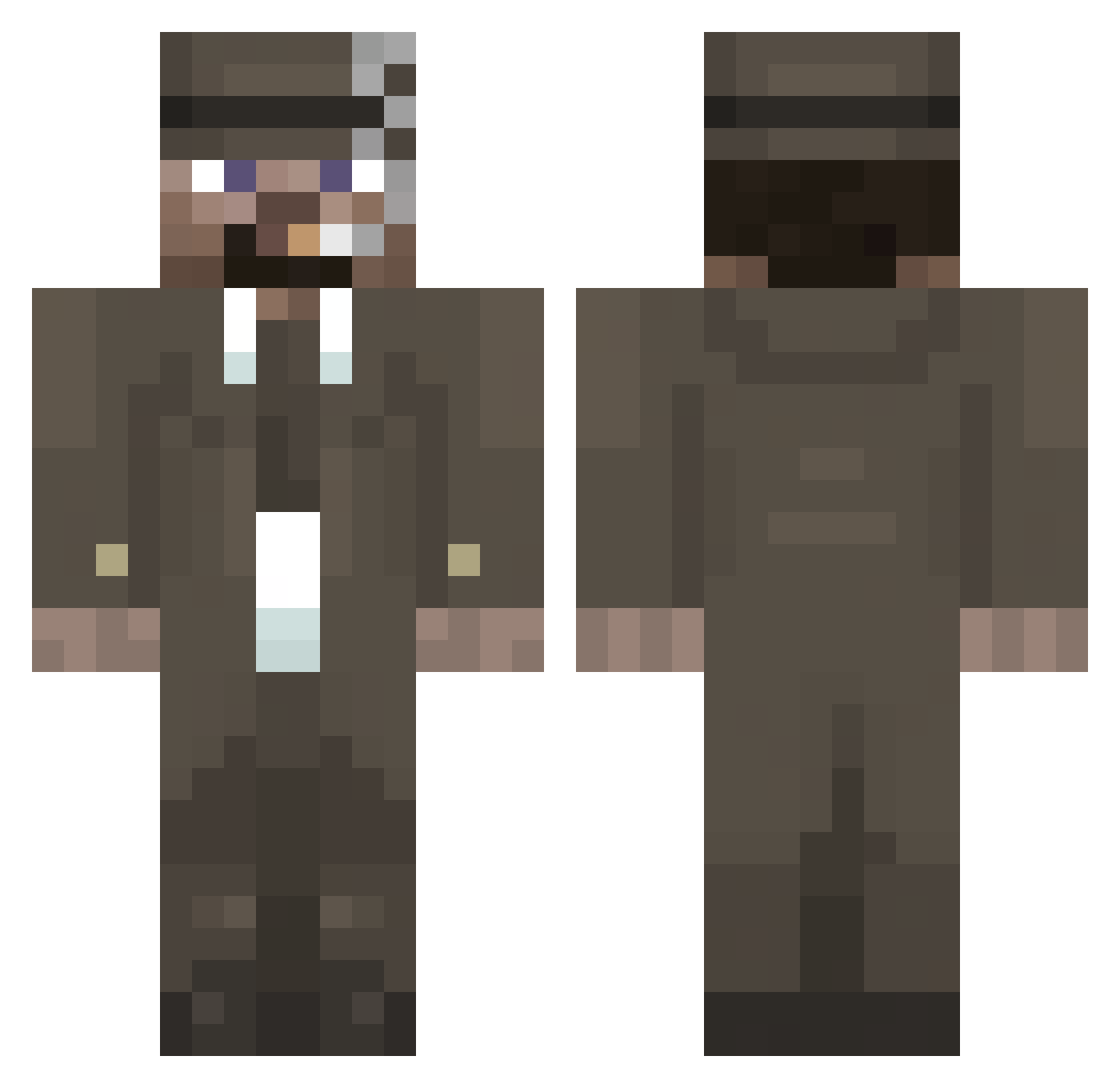 stiv121 Minecraft skin, front and back view