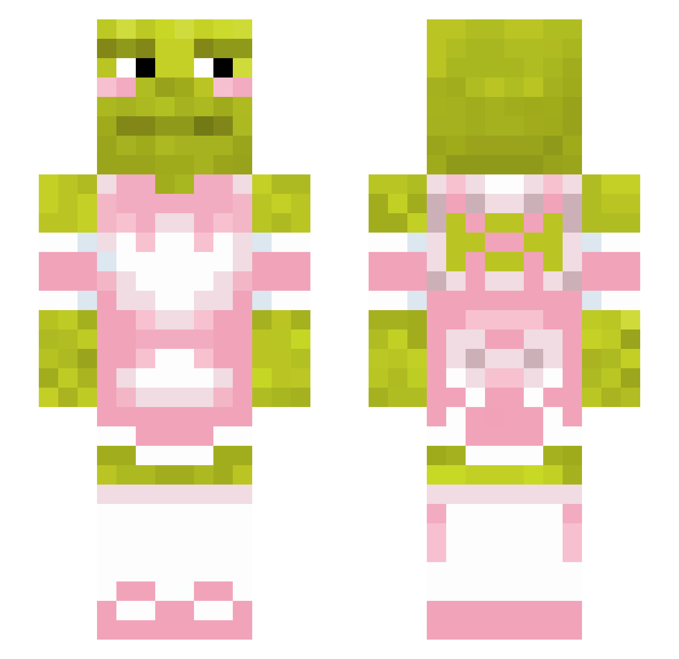 JPM818 Minecraft skin, front and back view