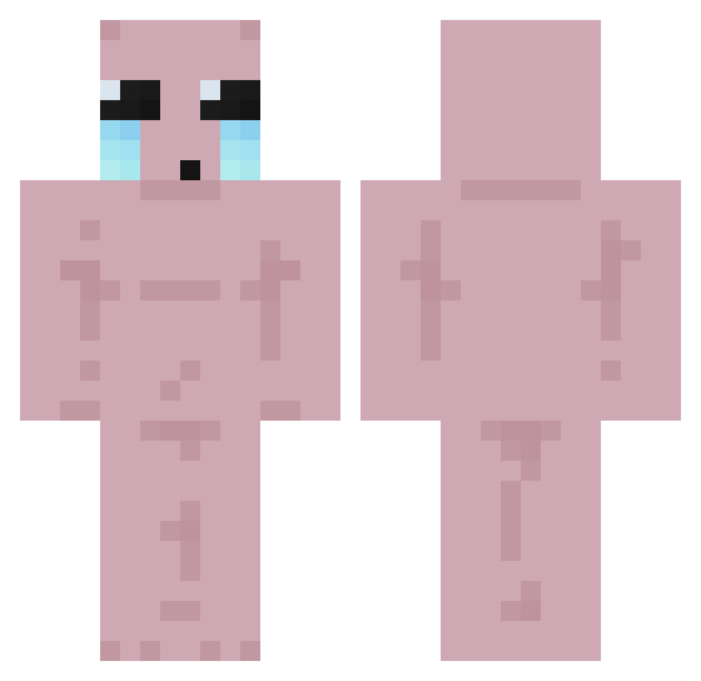 ryqoz Minecraft skin, front and back view
