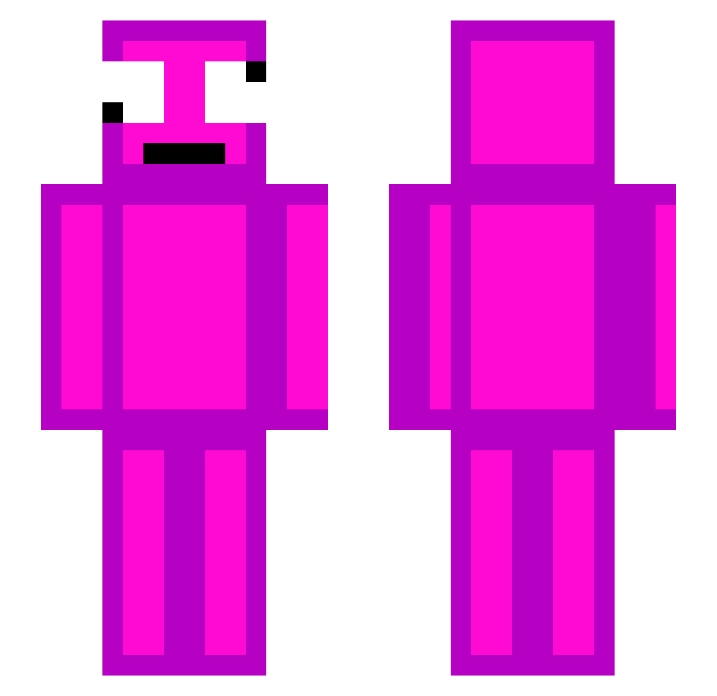woxiangtixiaohai Minecraft skin, front and back view
