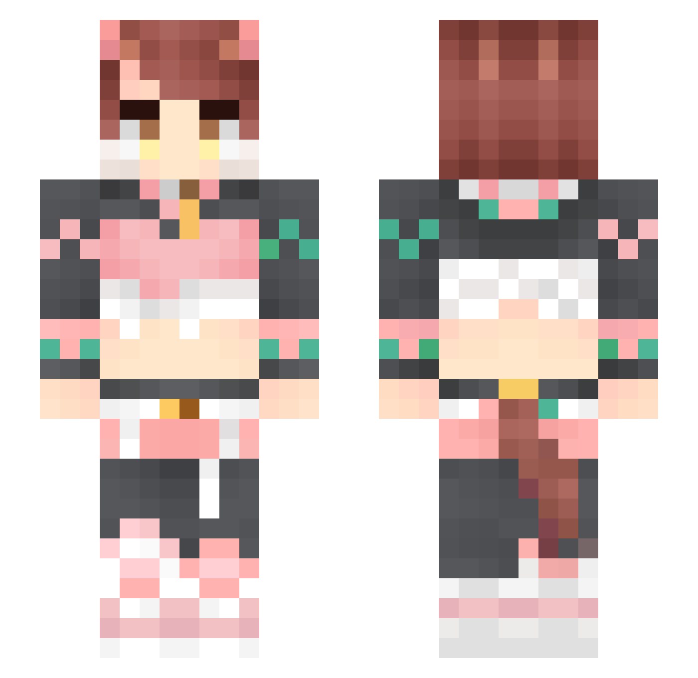 xXSilverwolf44Xx Minecraft skin, front and back view