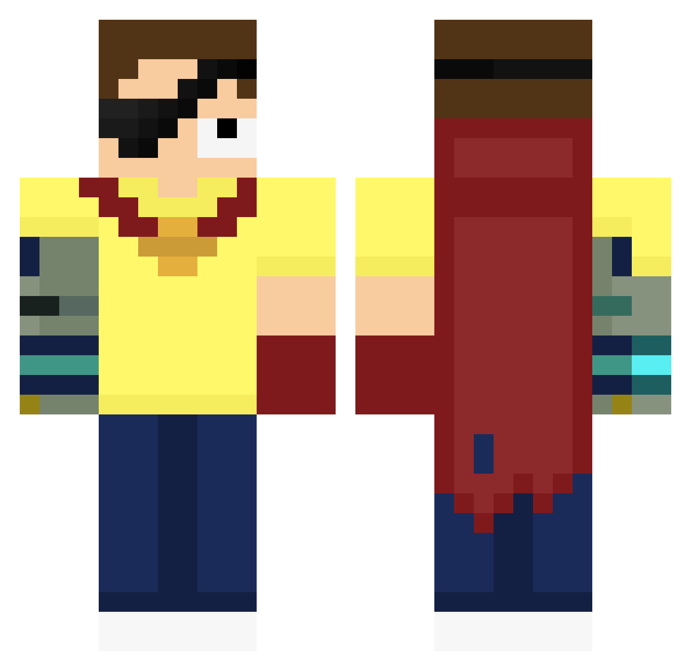Kill_Switchx Minecraft skin, front and back view