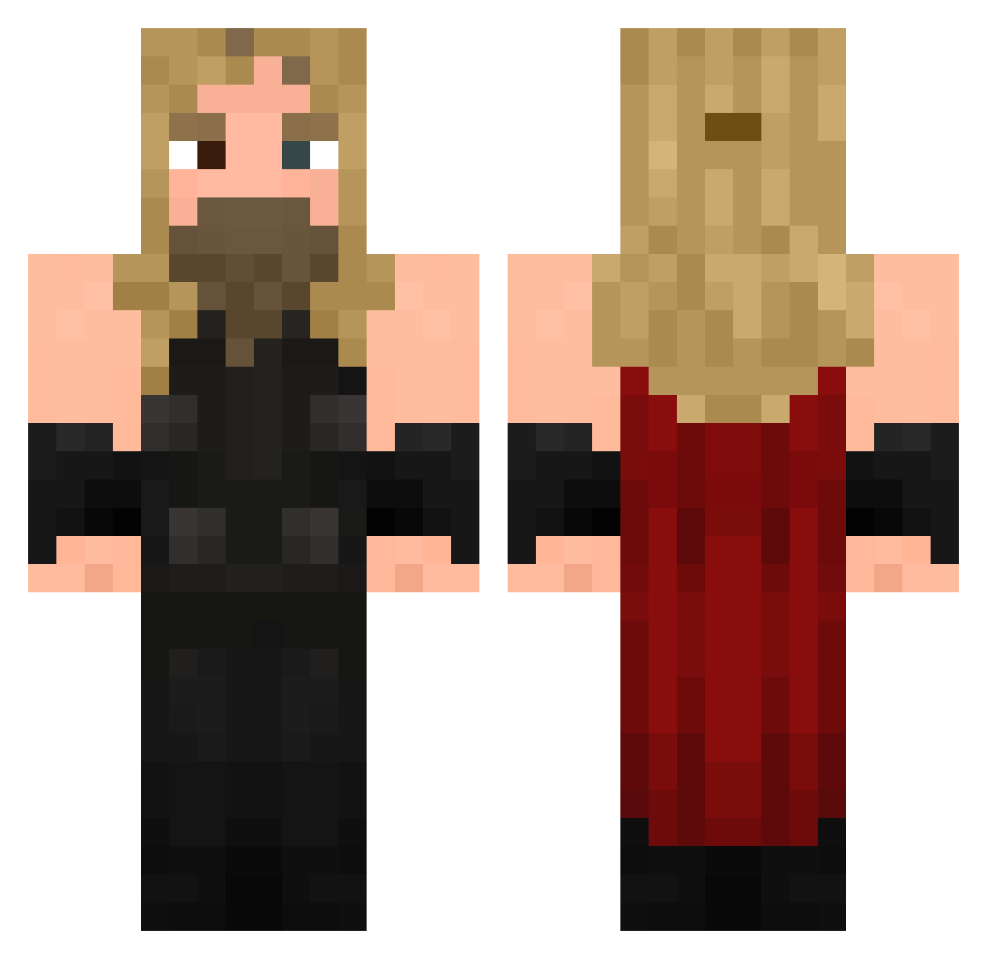RojenAvsar Minecraft skin, front and back view