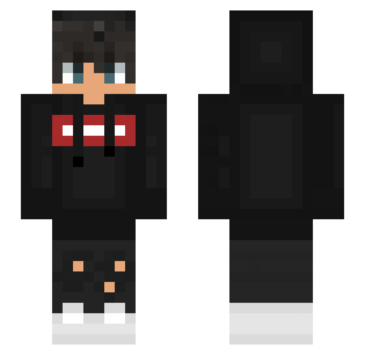 The_Night_Fall Minecraft skin, front and back view