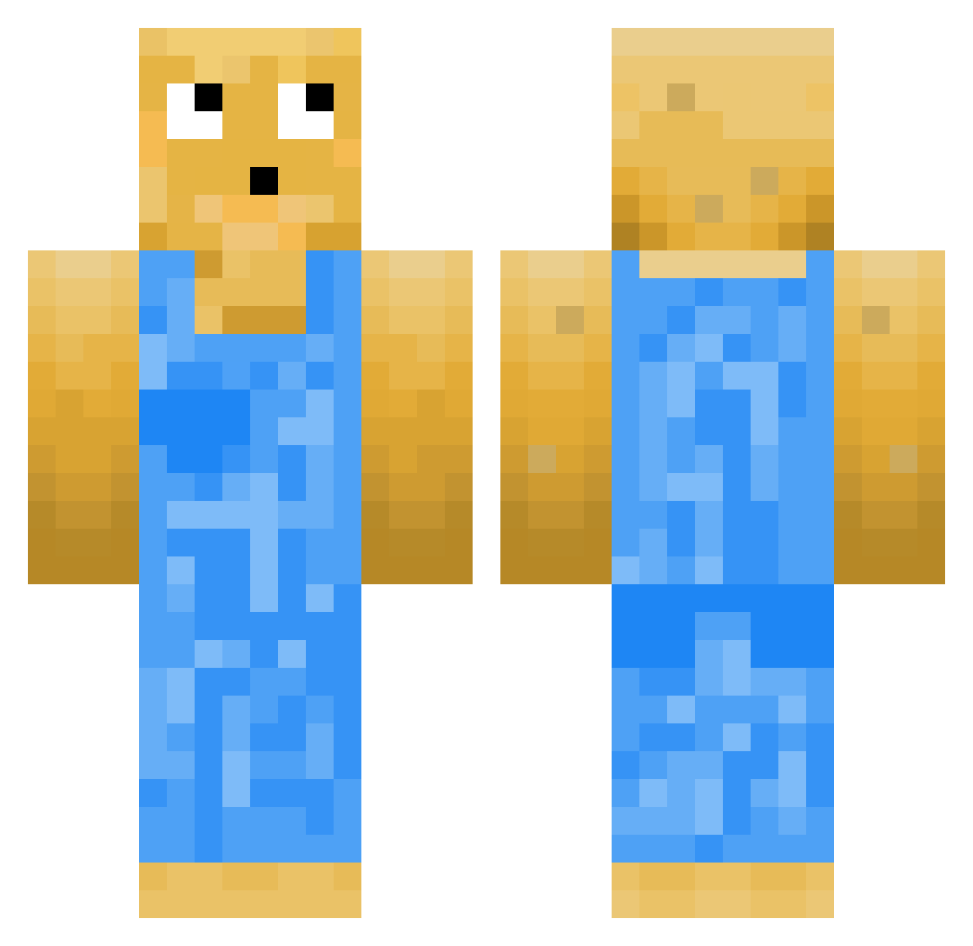 wadwadwad Minecraft skin, front and back view