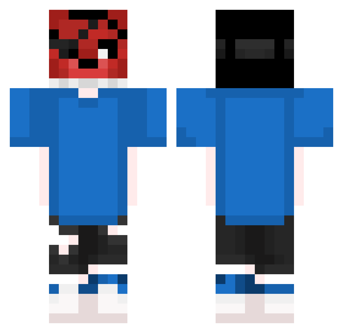 IronJames3 Minecraft skin, front and back view