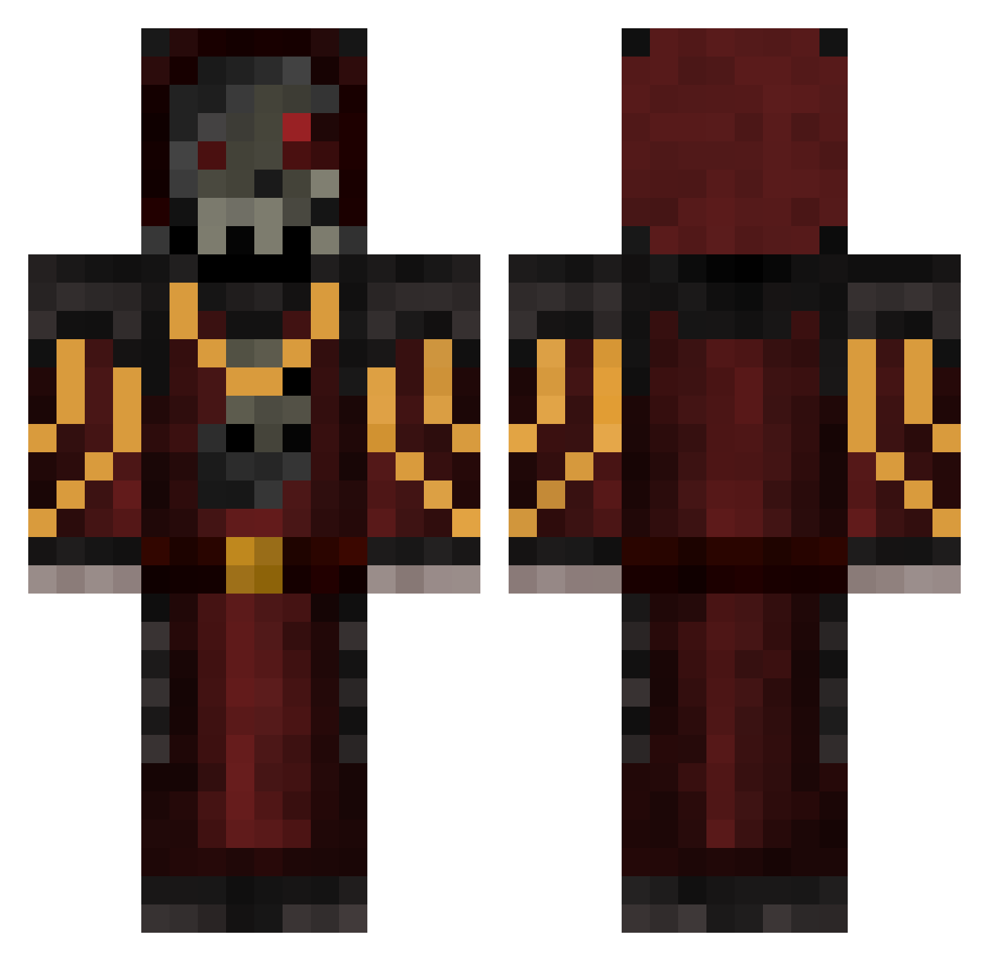 Ilias765 Minecraft skin, front and back view