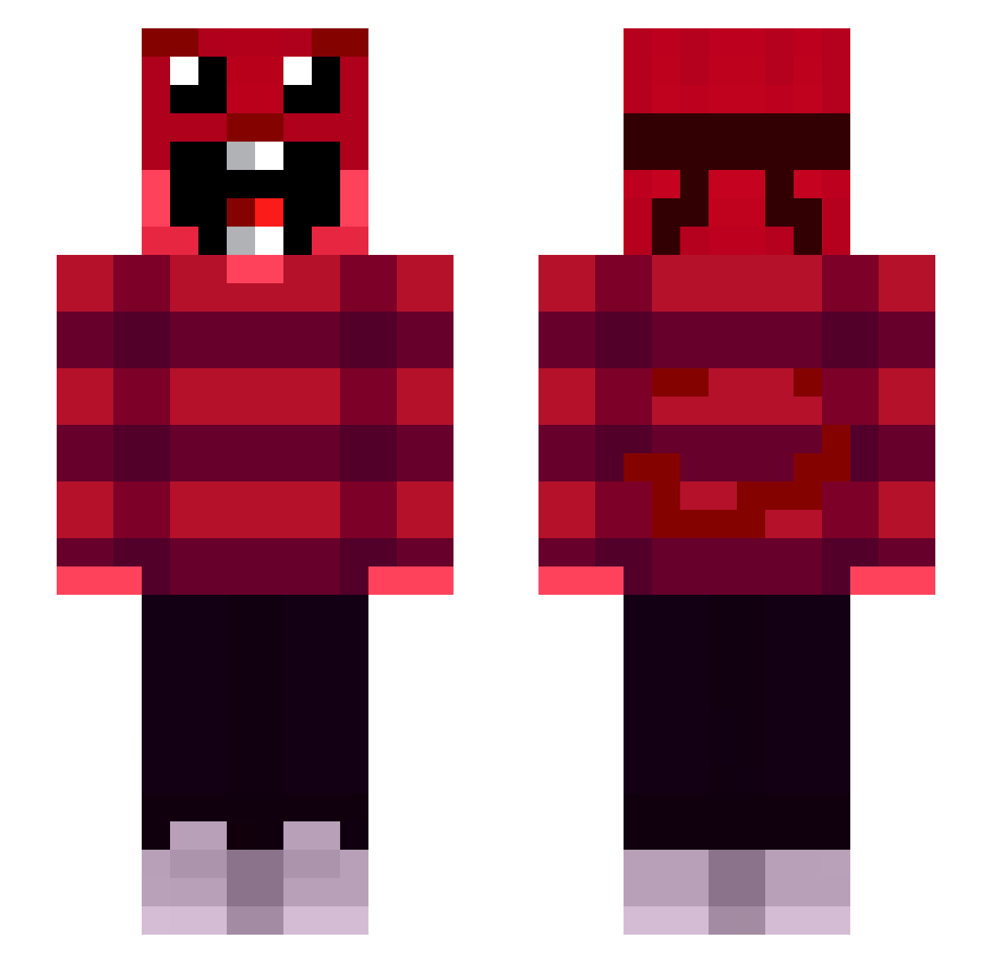 rosqas Minecraft skin, front and back view