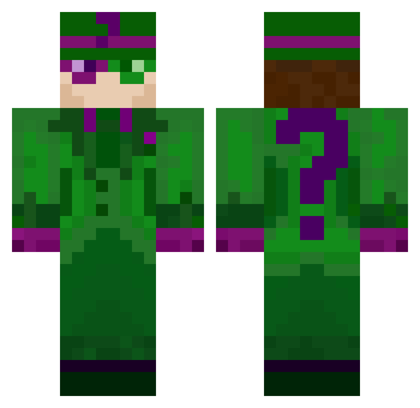 LamboBabyblau Minecraft skin, front and back view