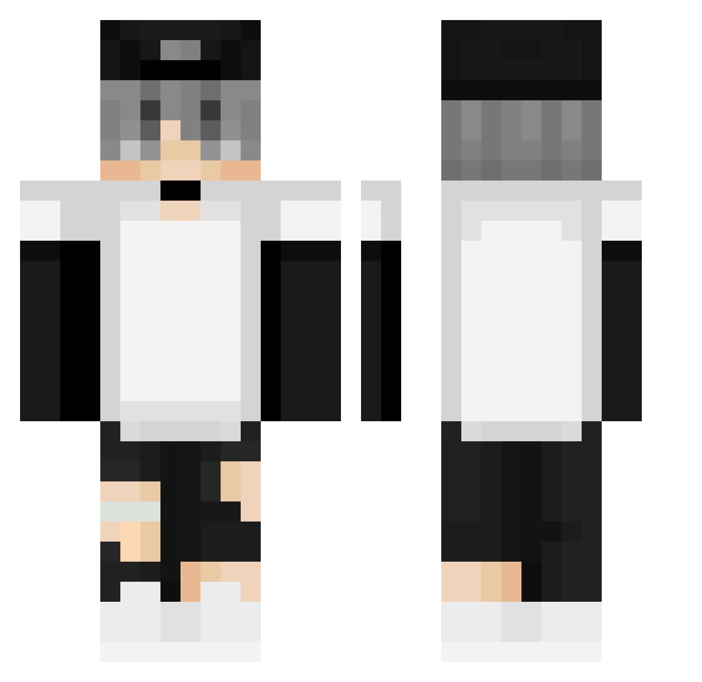 Zuipuhh Minecraft skin, front and back view