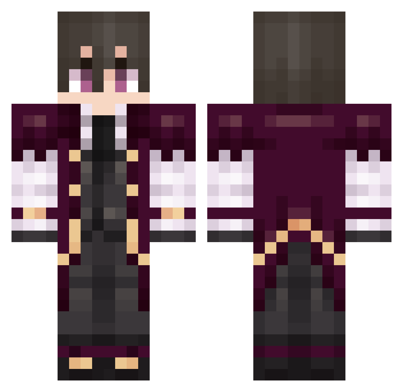 IRAINII Minecraft skin, front and back view