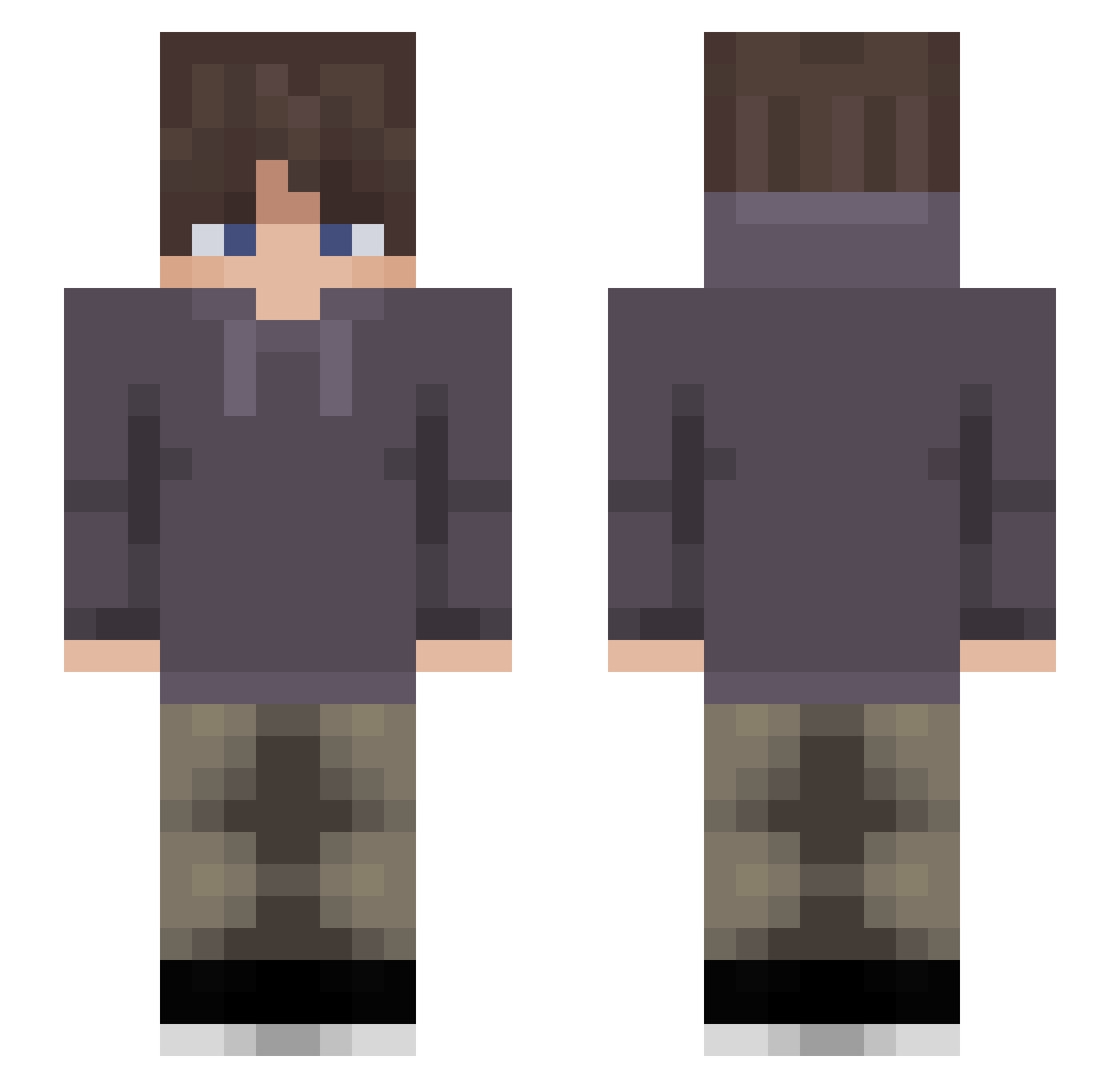 DevilTaras Minecraft skin, front and back view