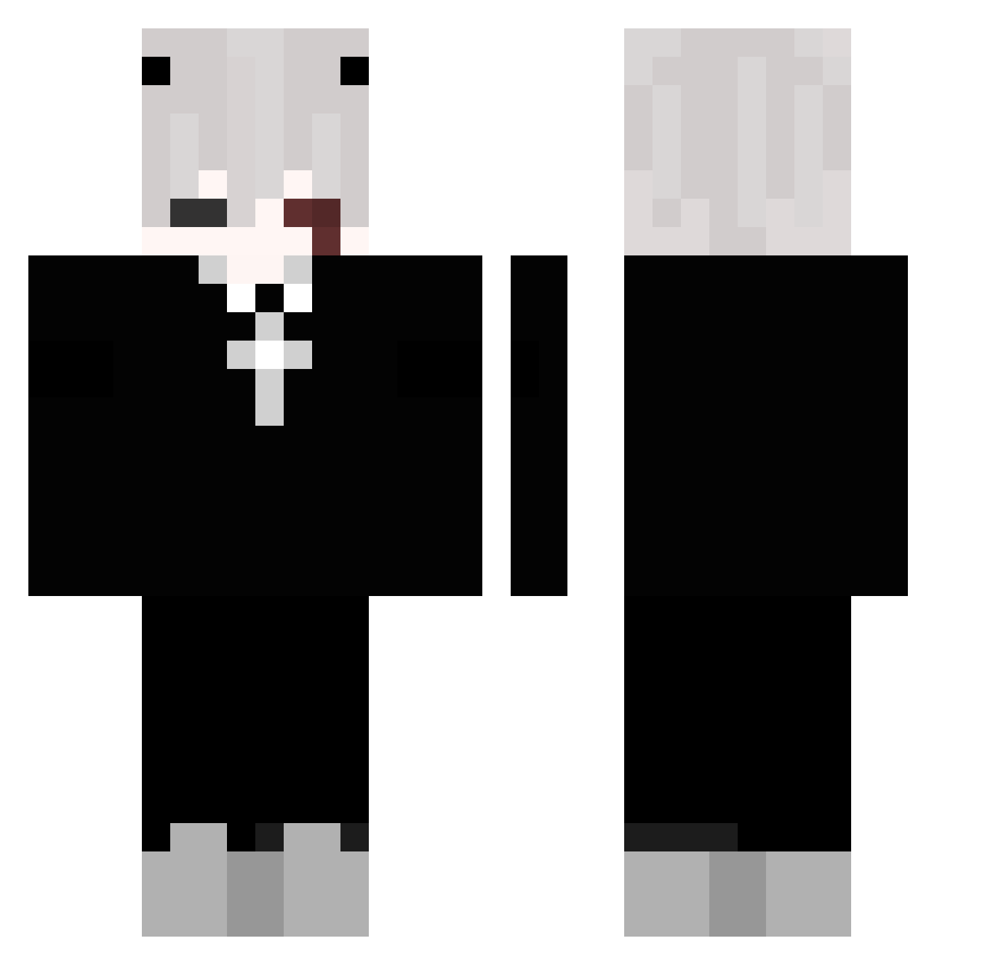 Dumbow_ Minecraft skin, front and back view
