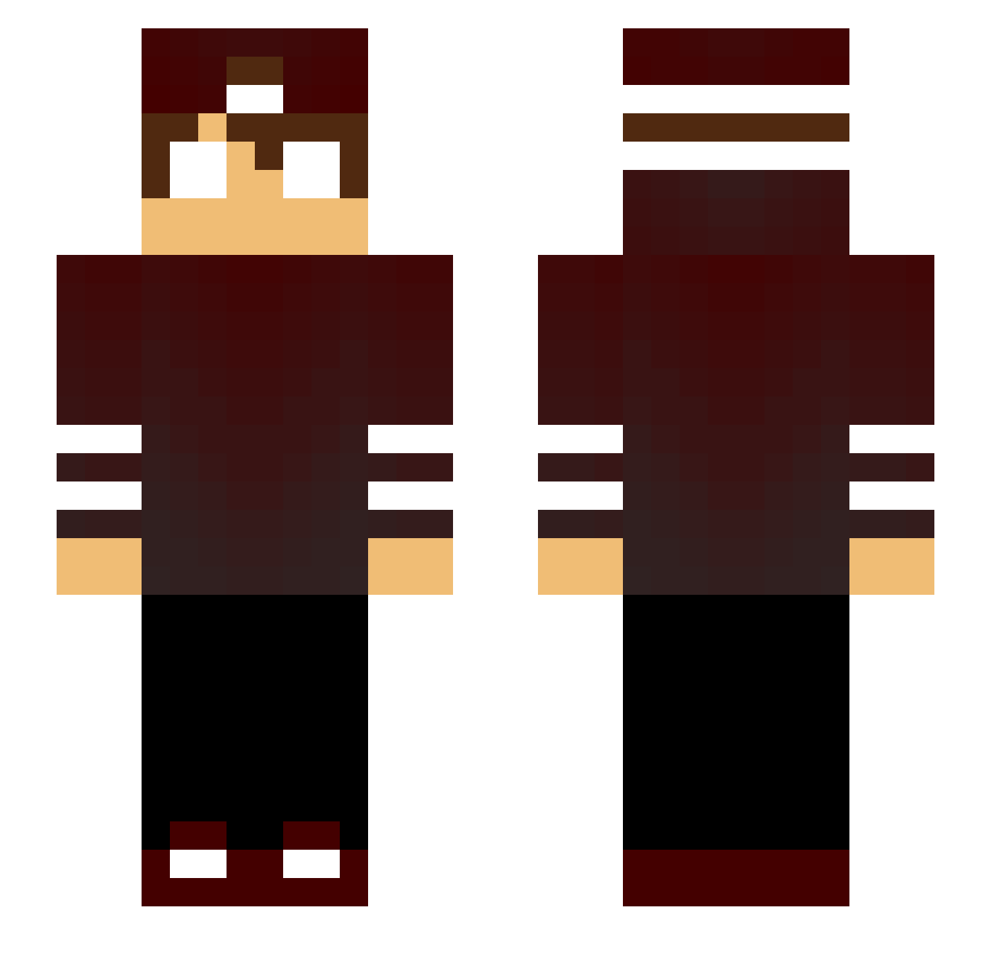 StayLittyWhitty Minecraft skin, front and back view