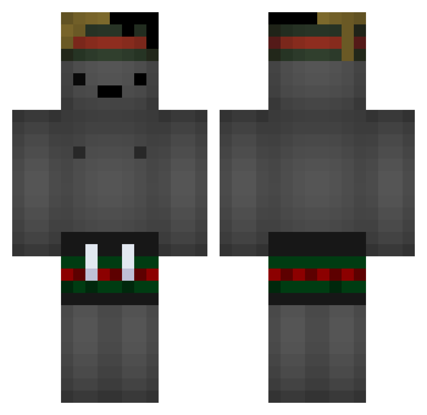 lighthero15 Minecraft skin, front and back view