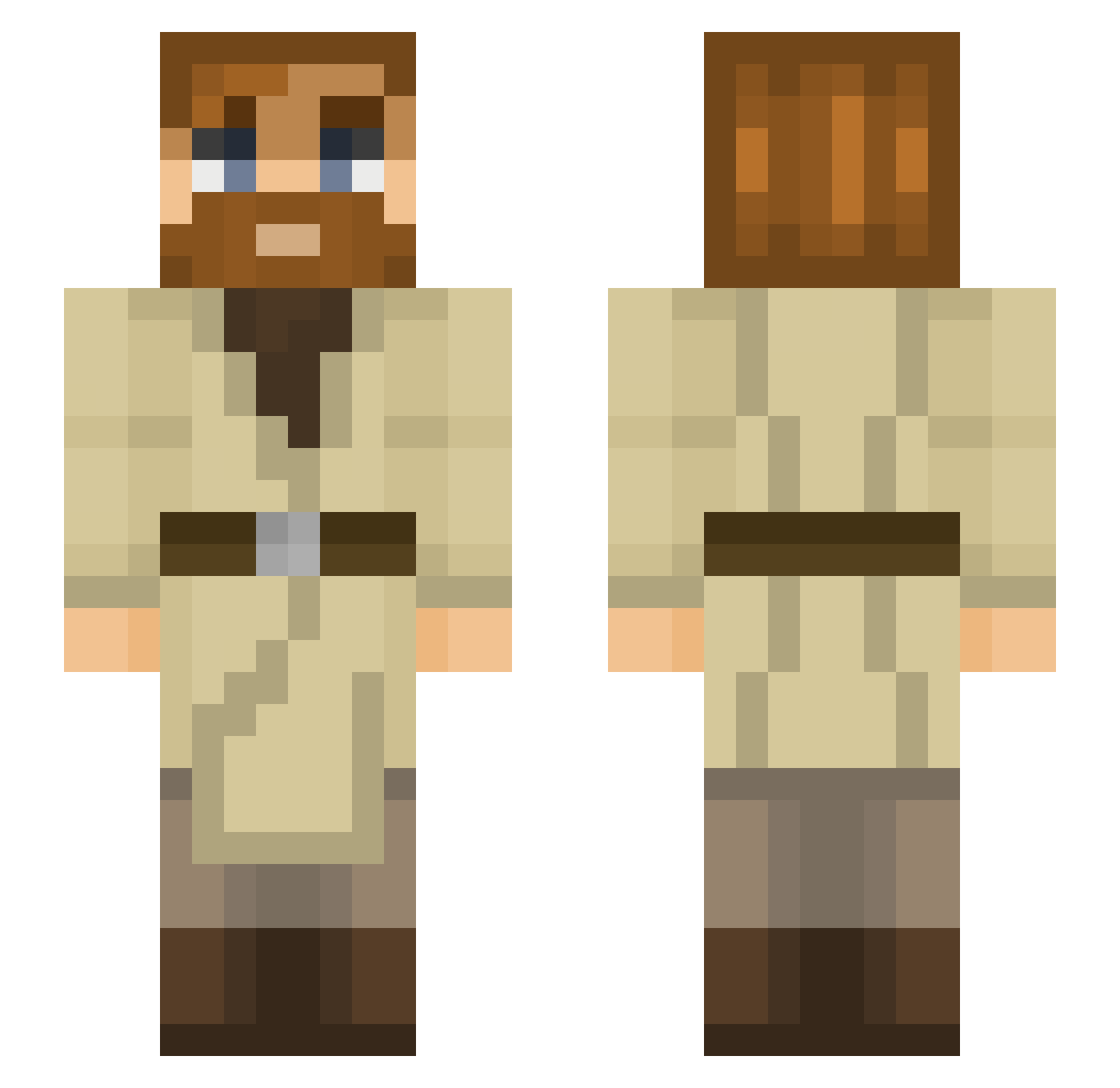 HamKaas_Tosti Minecraft skin, front and back view