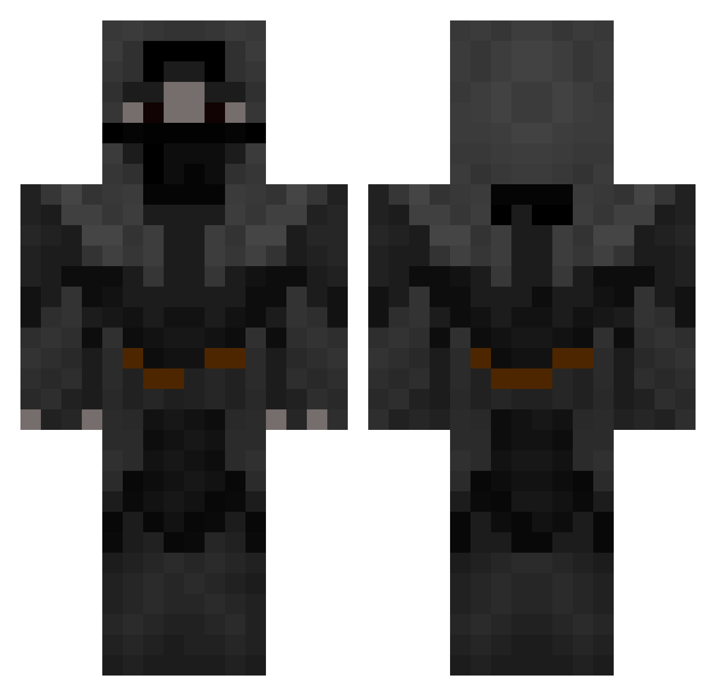 Trinity_br Minecraft skin, front and back view