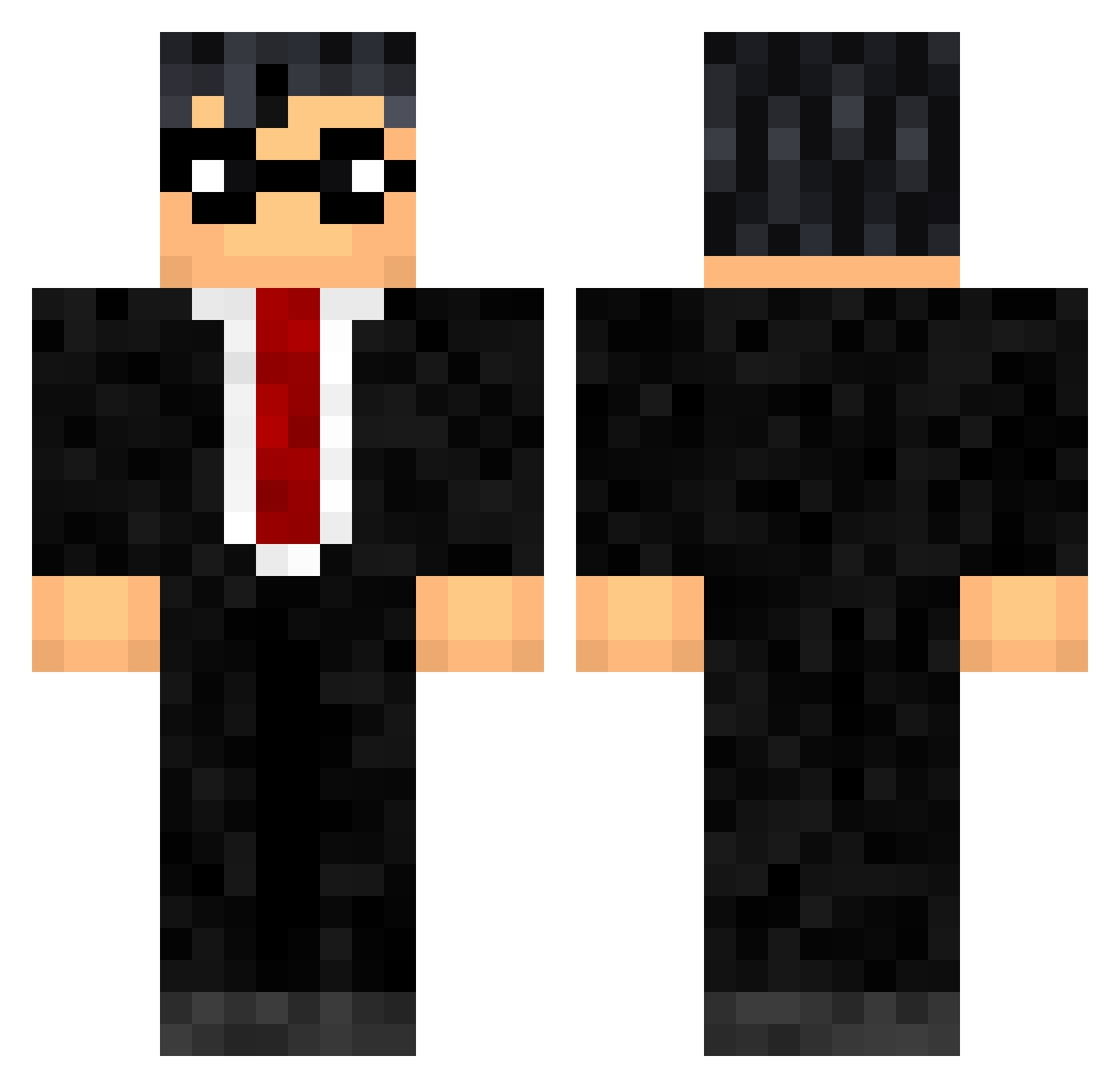 FineManager8069 Minecraft skin, front and back view